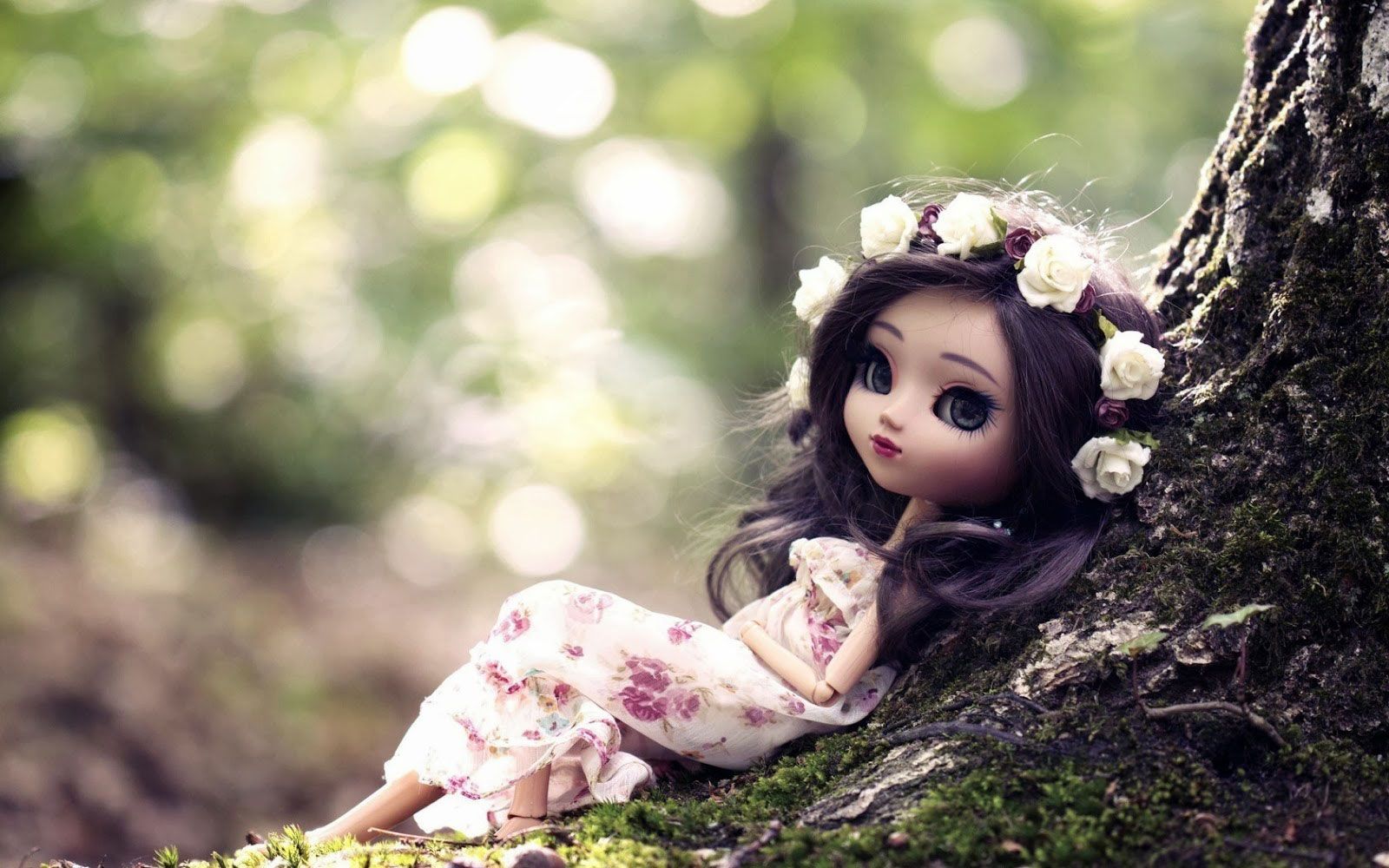 赤ちゃん人形の壁紙,人形,ピンク,美しさ,木,葉