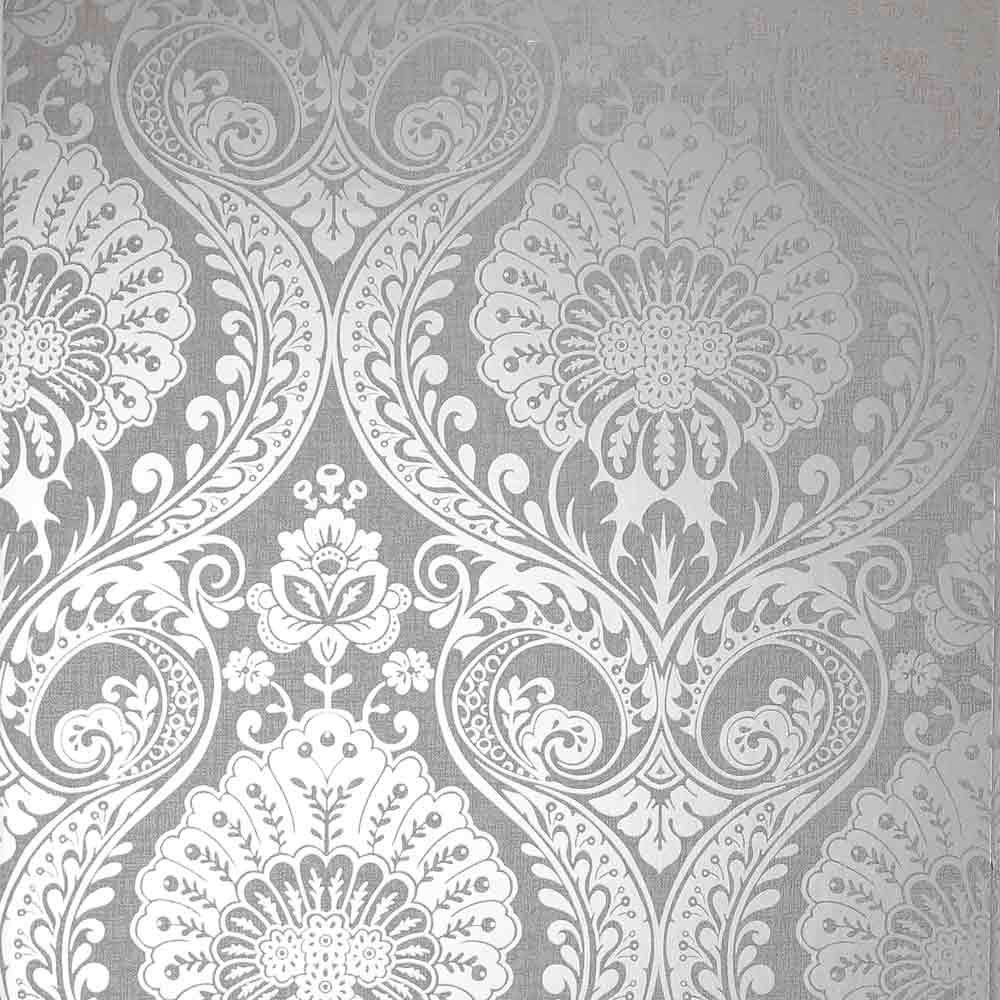 silver damask wallpaper,pattern,wallpaper,motif,visual arts,paisley