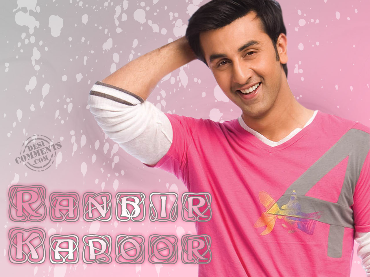 ranbir kapoor fondo de pantalla,rosado,frio,camiseta,producto,frente