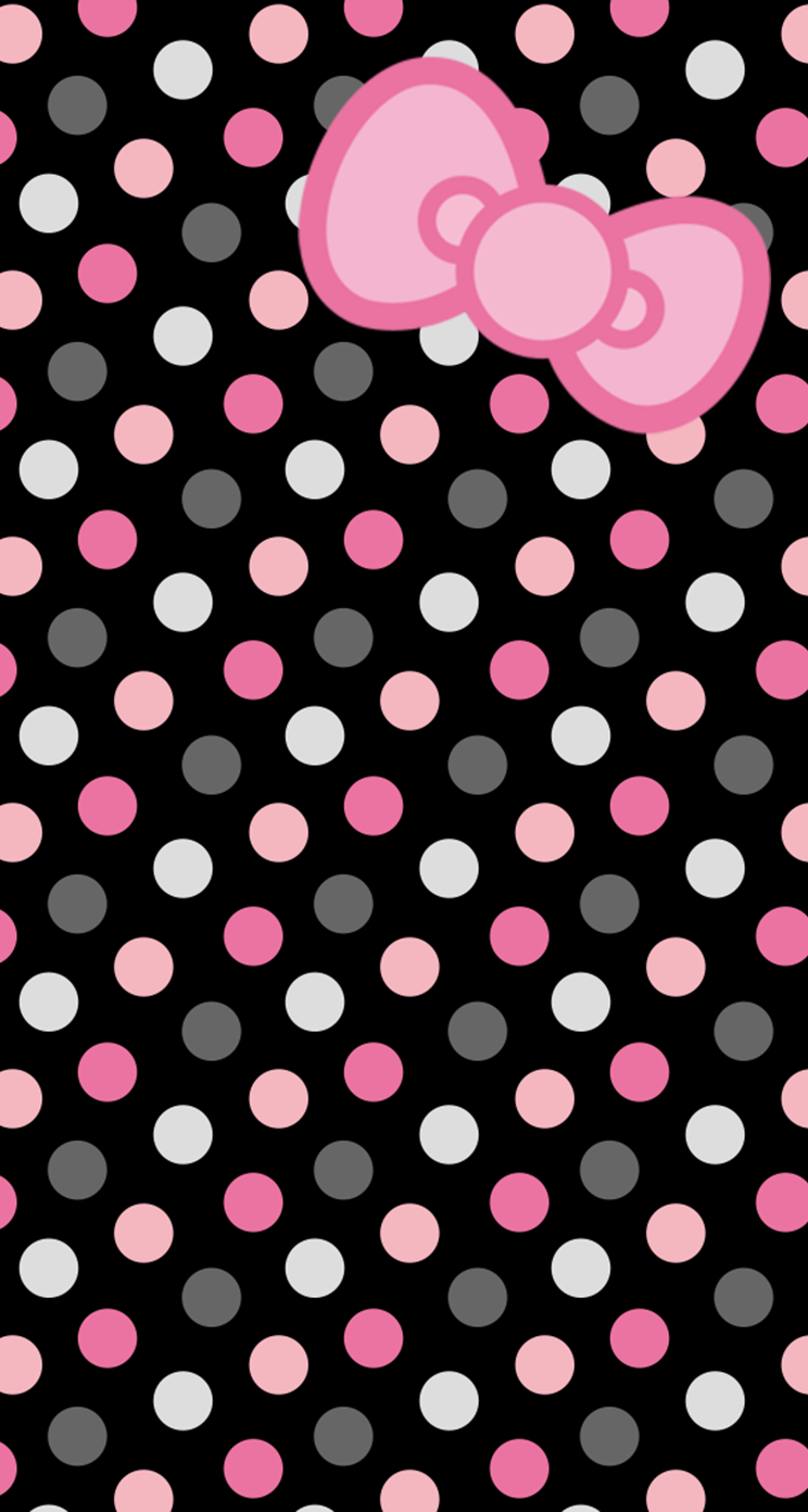 hello kitty wallpaper iphone,pattern,pink,polka dot,design,pattern