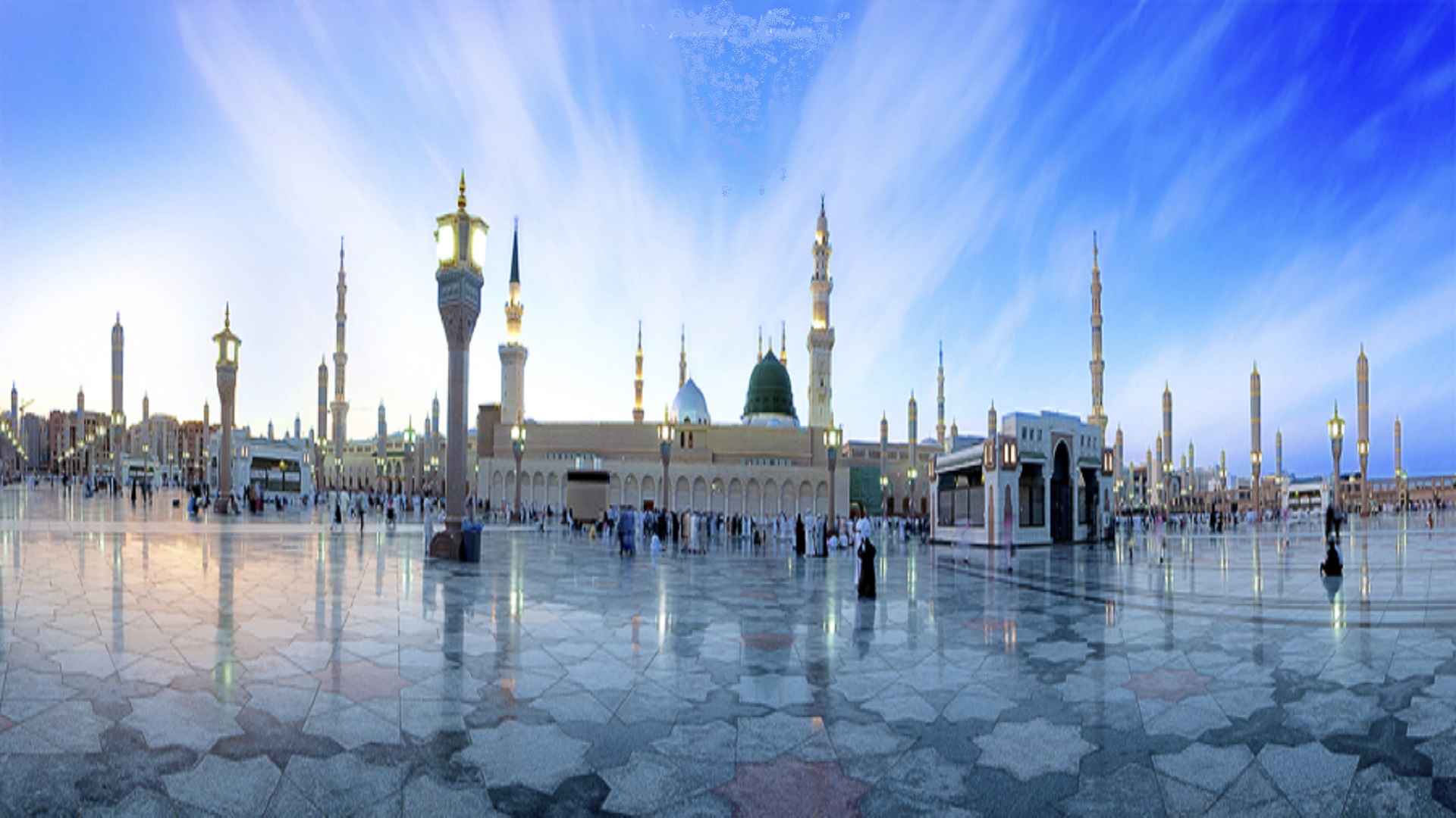 madina hd wallpaper,betrachtung,moschee,wasser,stadt,himmel