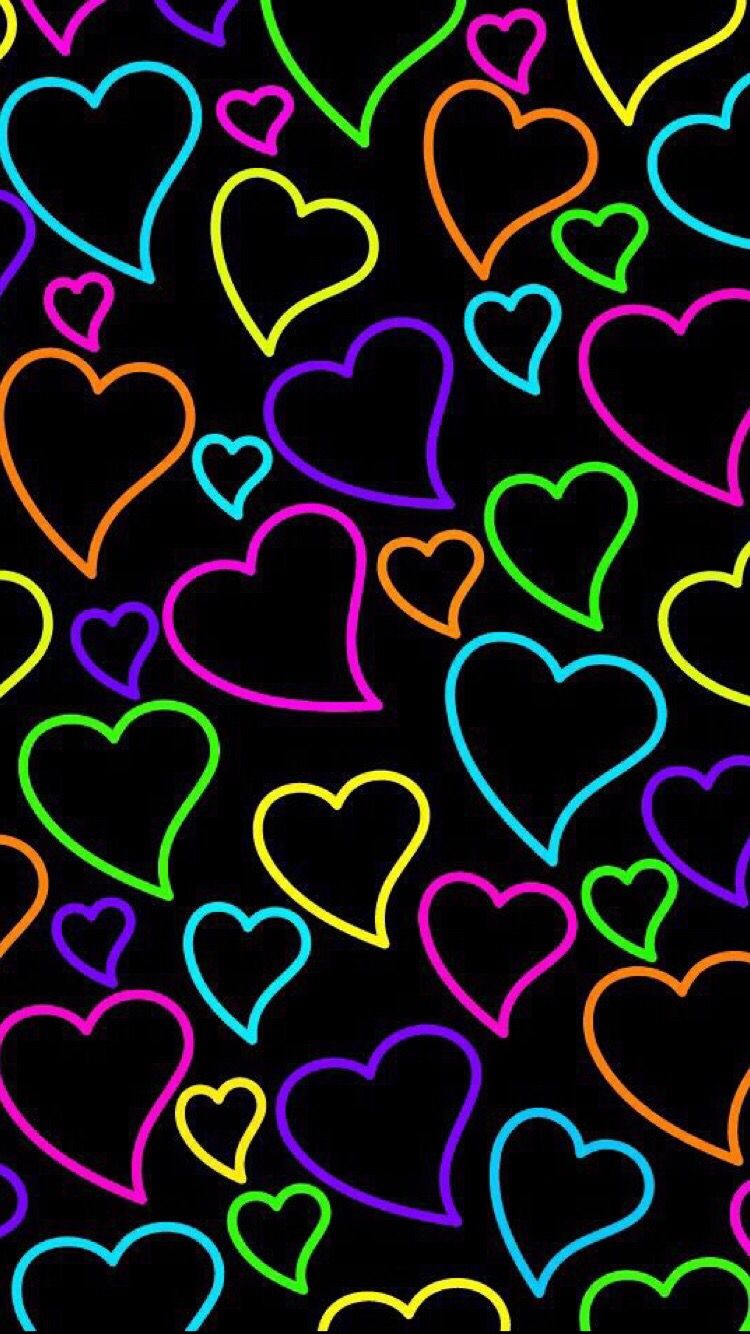 wallpaper corazones,pattern,purple,neon,design,psychedelic art