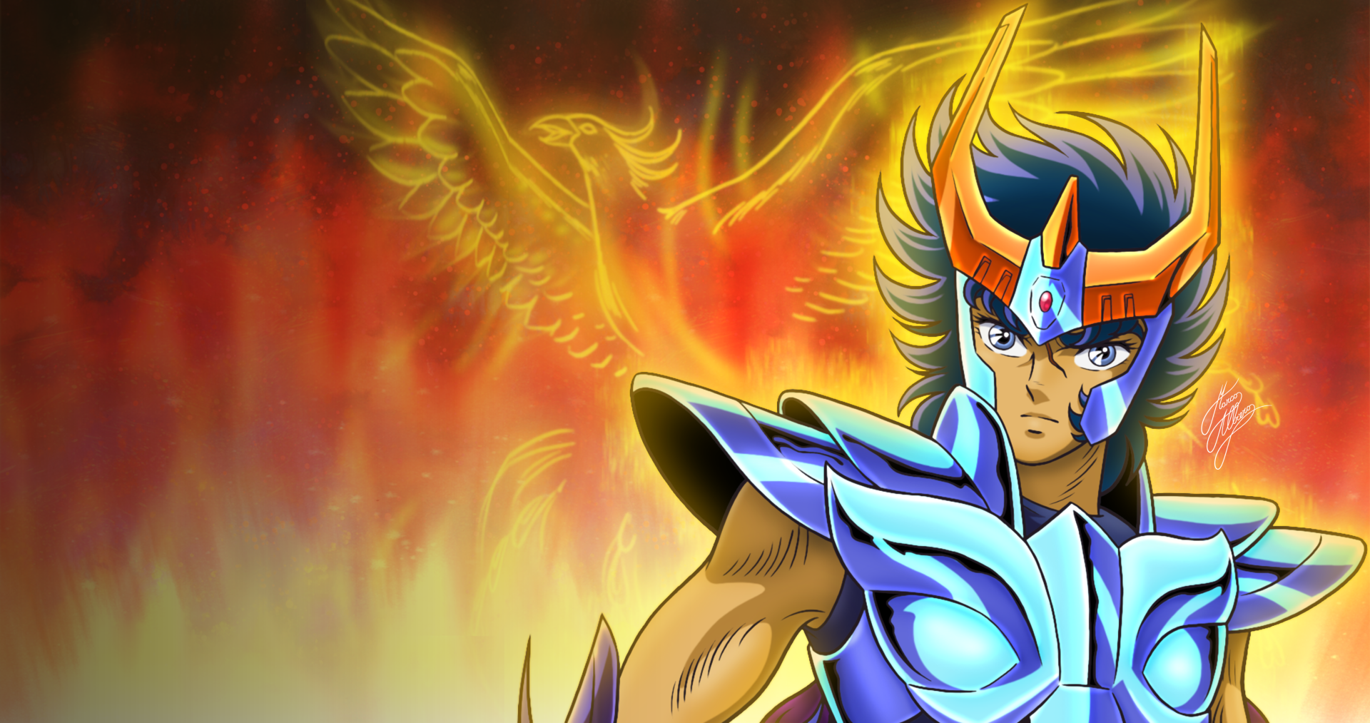 caballeros del zodiaco wallpaper,anime,cg artwork,cartoon,fictional character,dragon ball