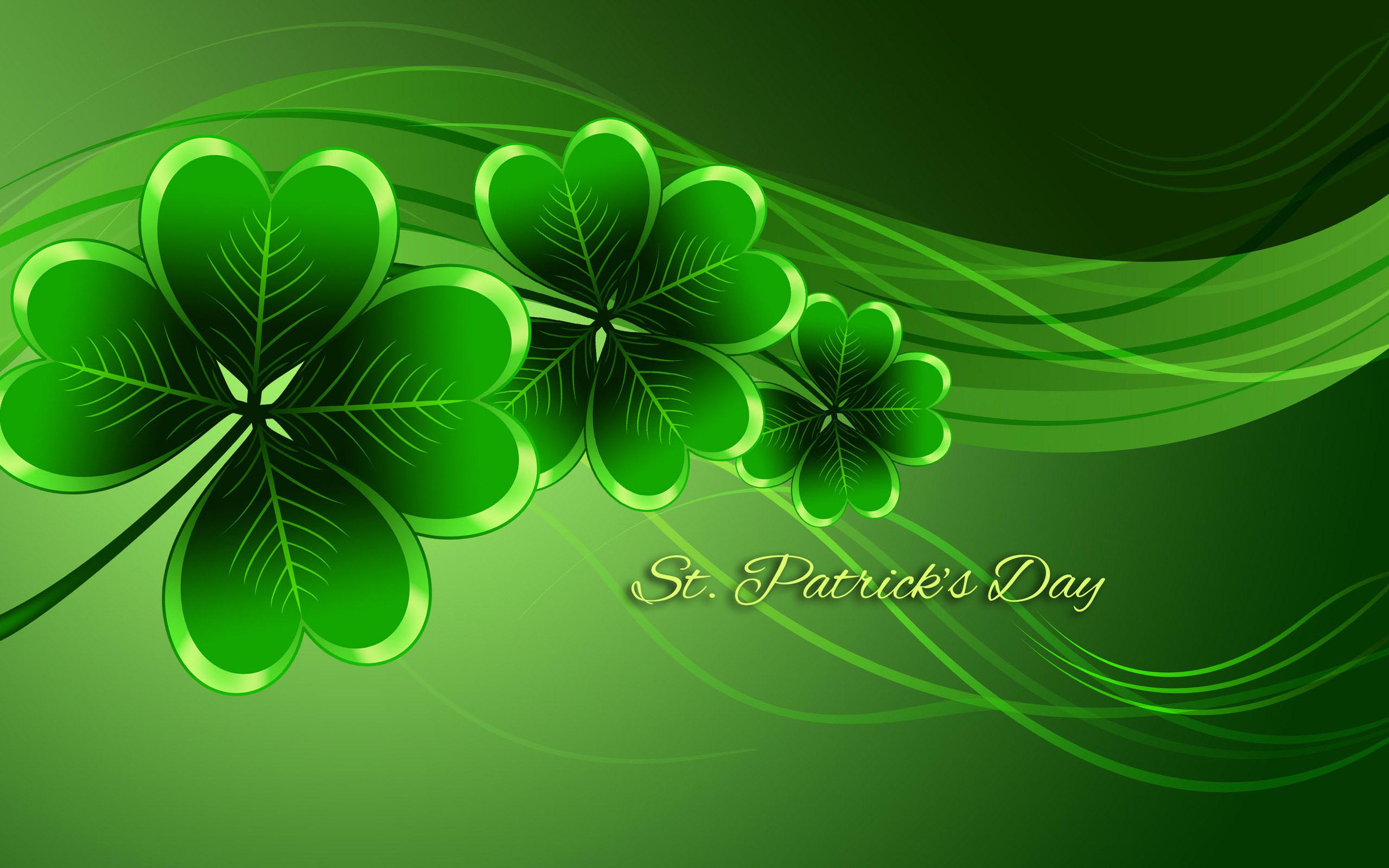 st. patricks day wallpaper,grün,blatt,grafikdesign,kleeblatt,pflanze