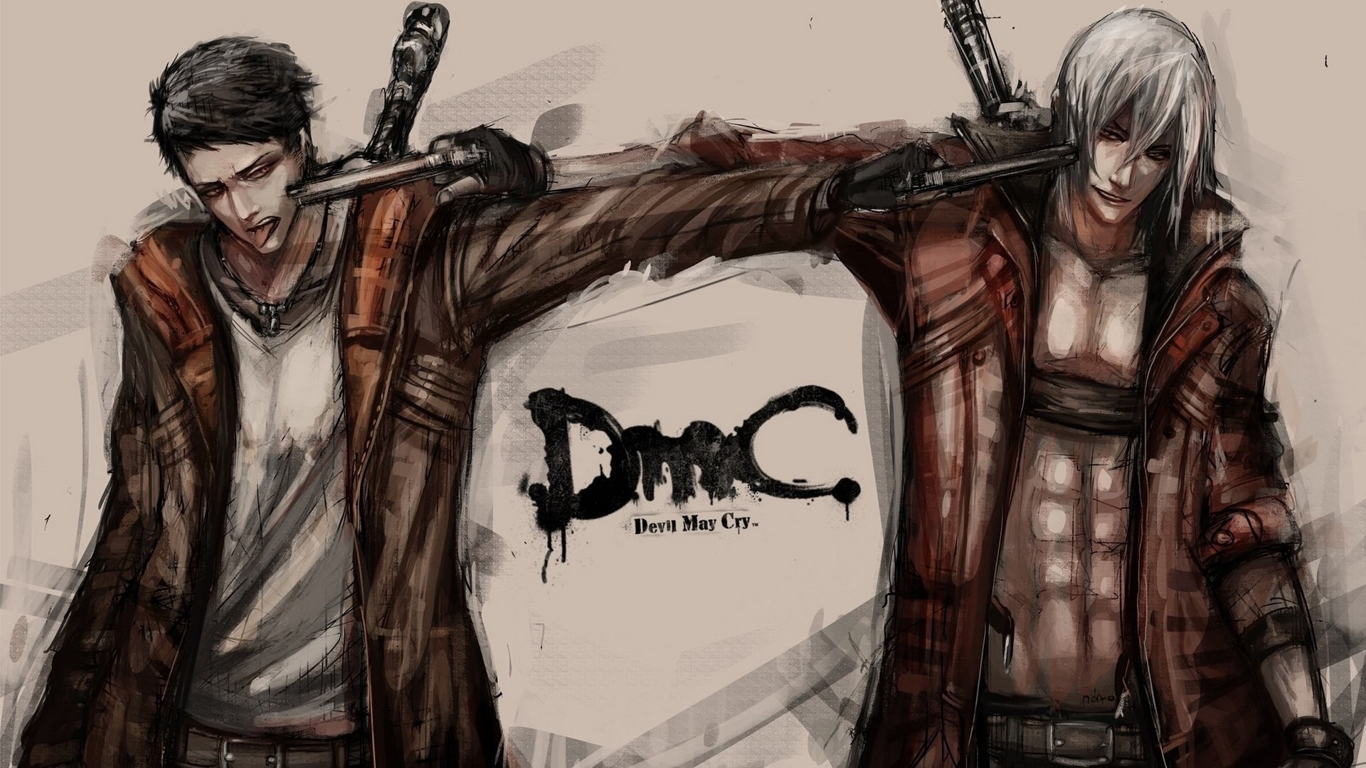 dmc wallpaper,cartoon,illustration,art,drawing,fictional character