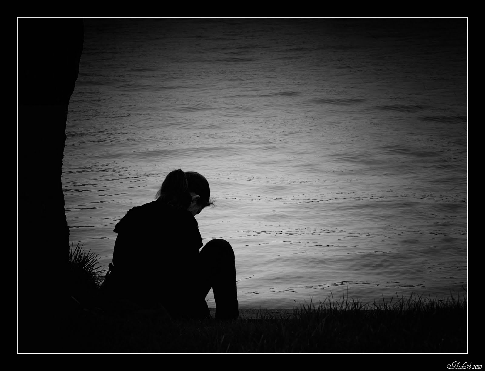 lonely girl wallpaper,black,white,photograph,black and white,sky