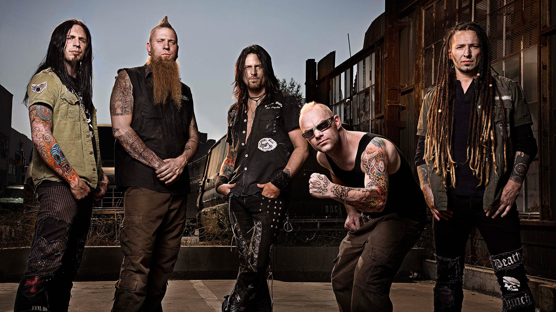 five finger death punch wallpaper,social group,musical ensemble,photography,team,flash photography