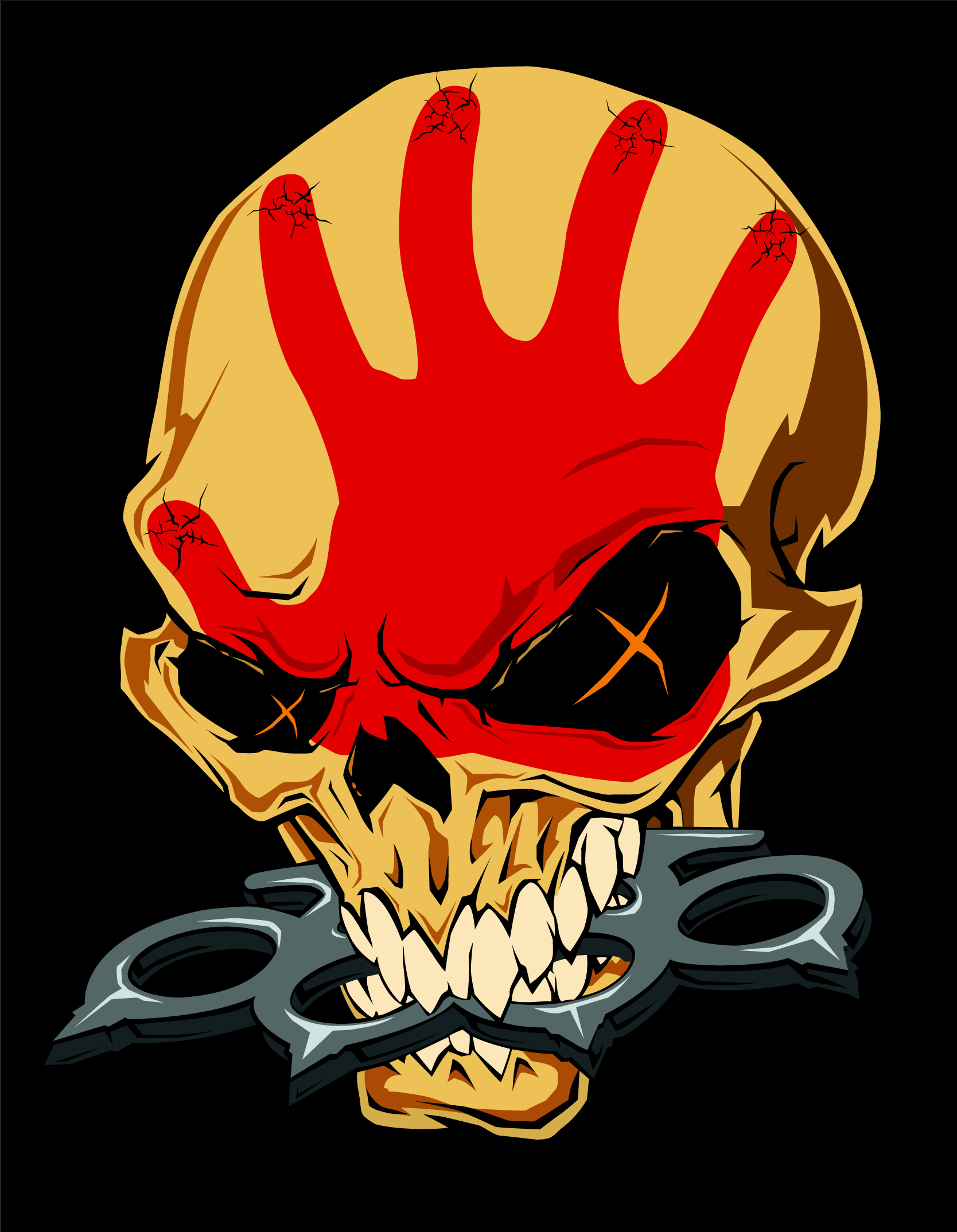 five finger death punch wallpaper,bone,skull,illustration,fictional character,helmet