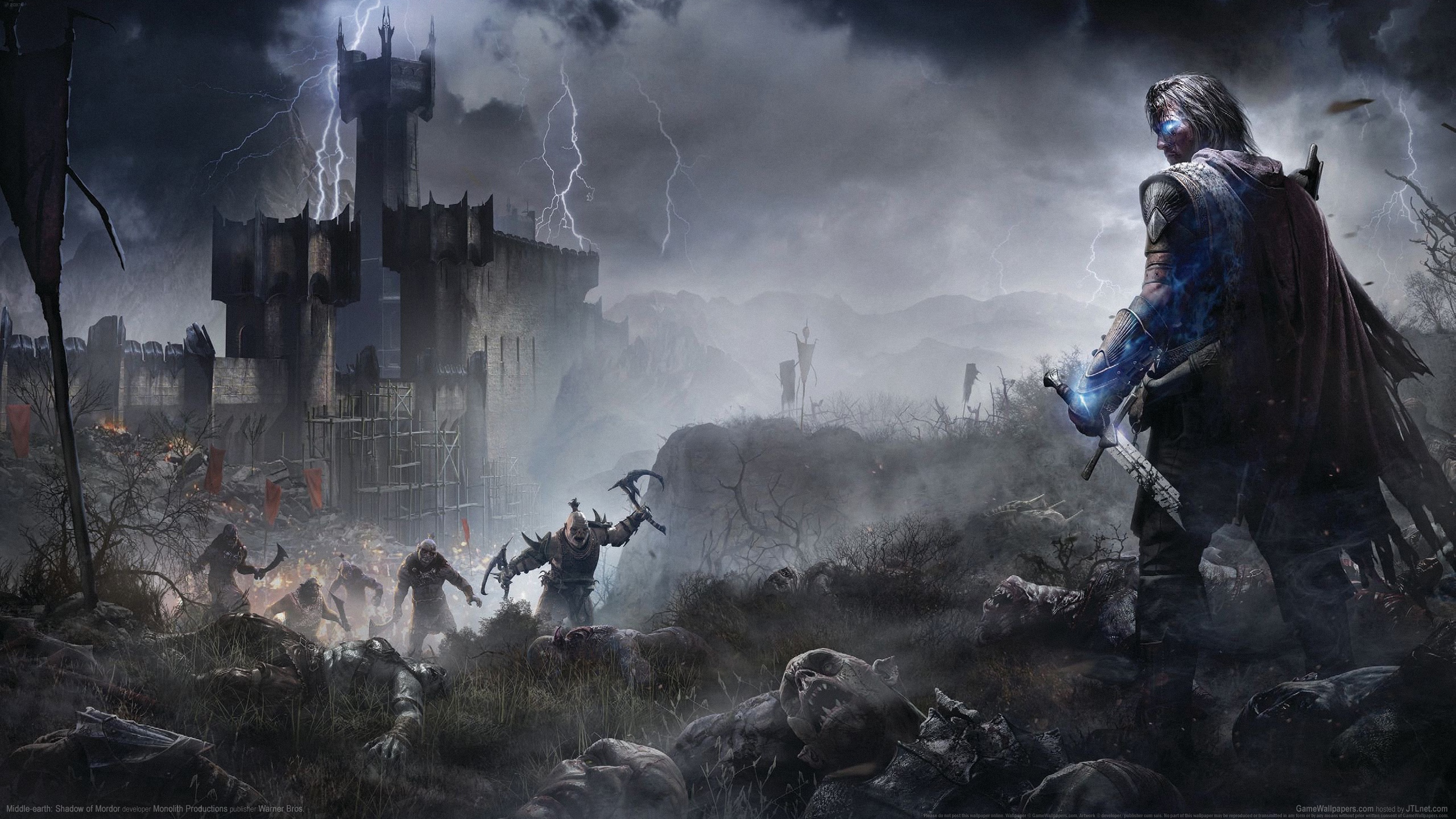 shadow of mordor wallpaper,action adventure game,cg artwork,illustration,darkness,strategy video game