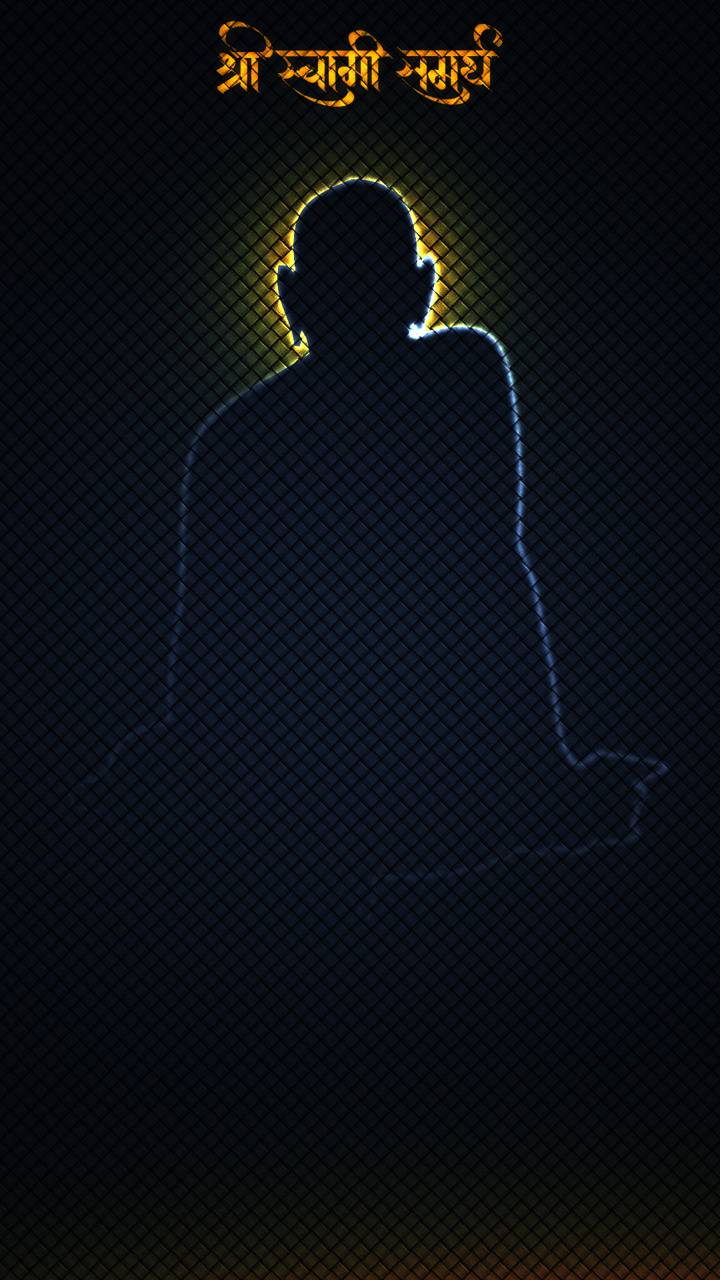 swami samarth wallpaper,black,backlighting,darkness,standing,silhouette