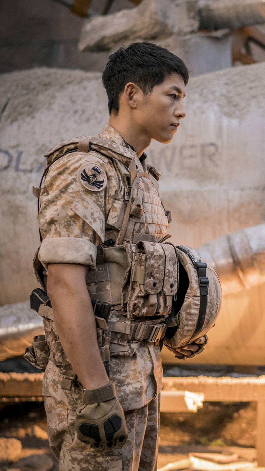 descendants of the sun wallpaper,soldier,military camouflage,military uniform,military,army
