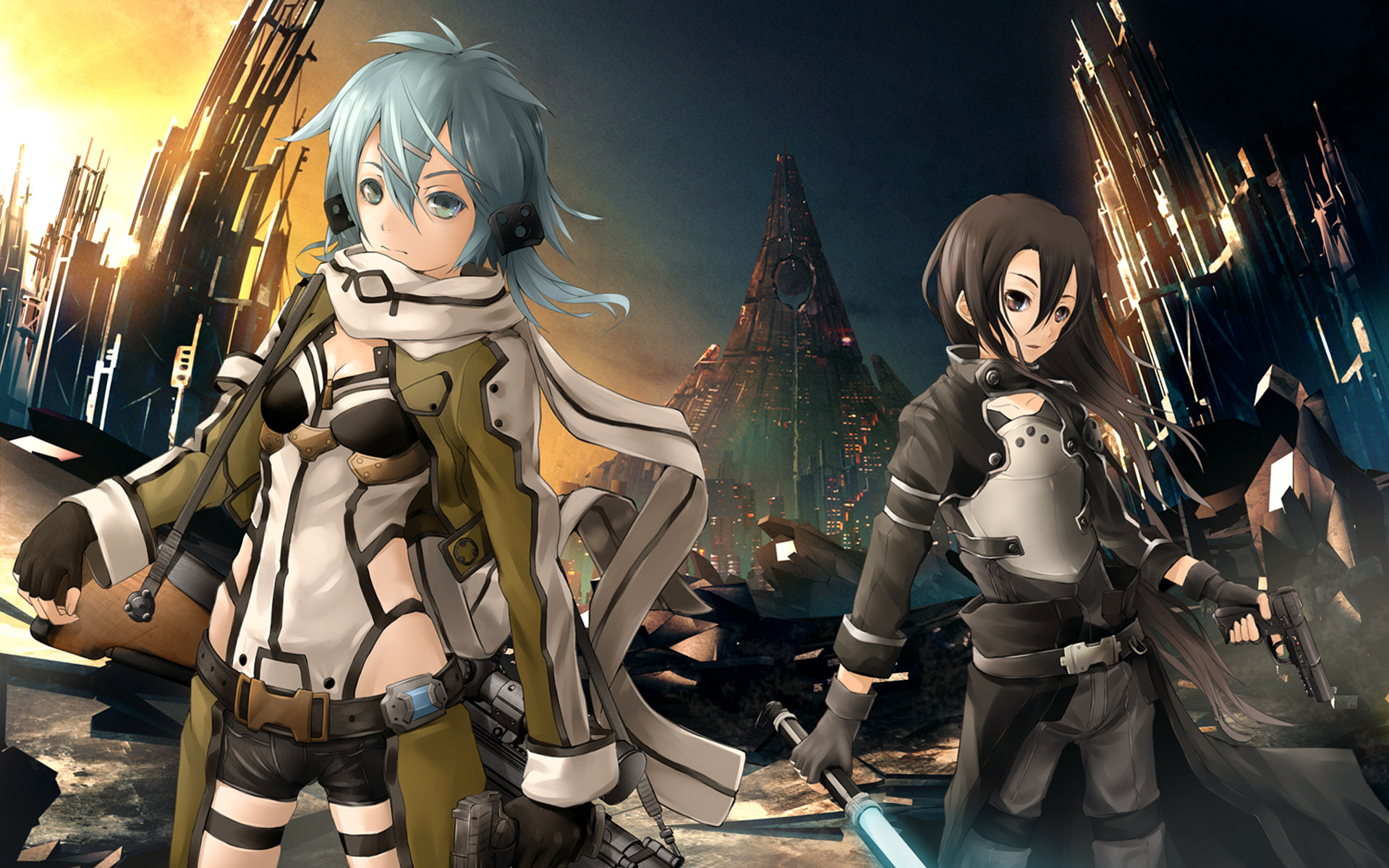 sinon wallpaper,action adventure game,pc game,cg artwork,anime,adventure game