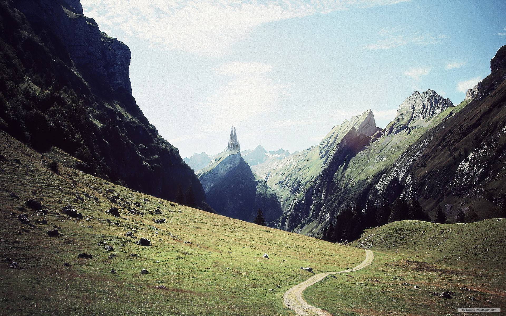 carta da parati os elementare,montagna,catena montuosa,paesaggio naturale,natura,cielo