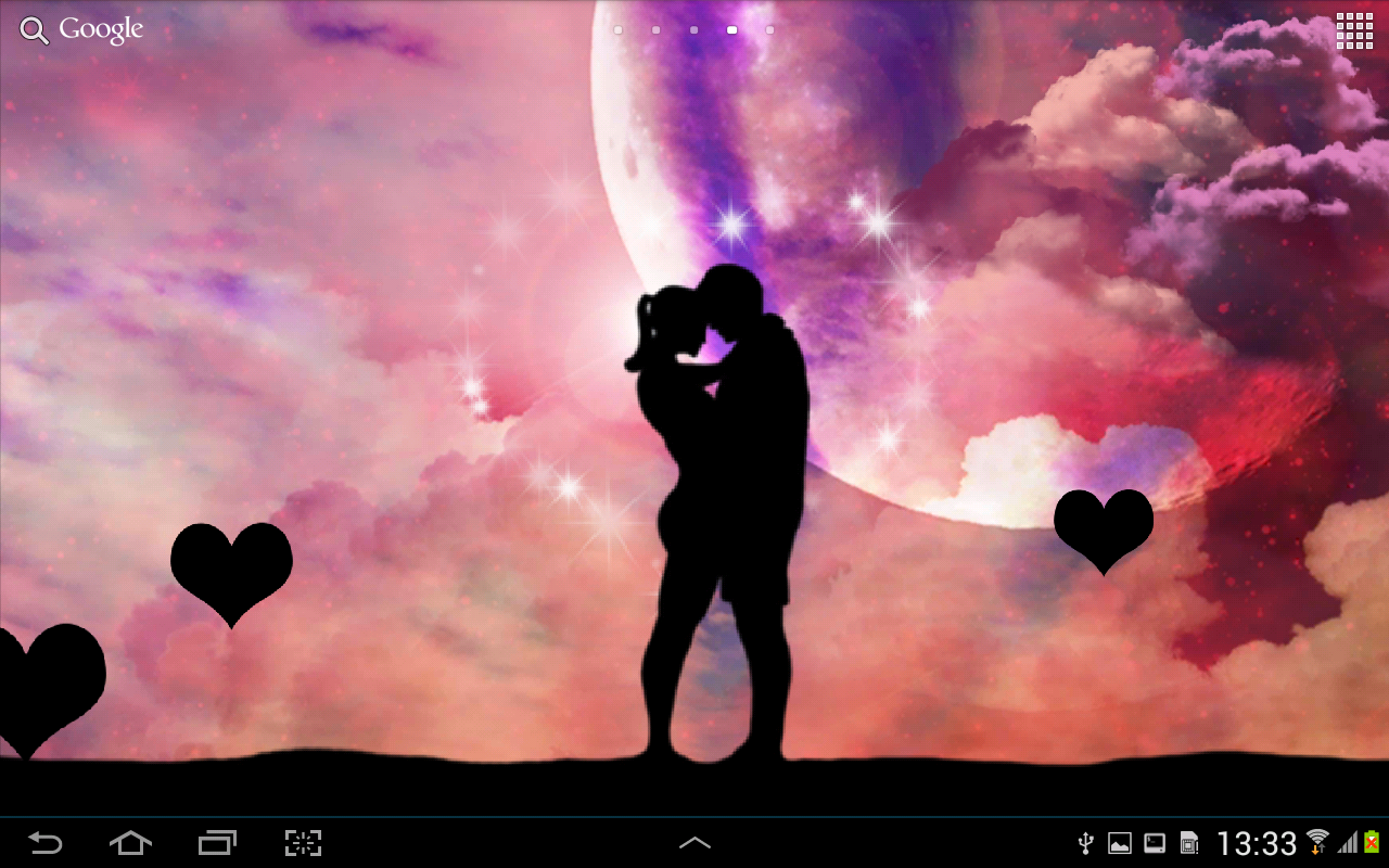 로맨틱 라이브 배경 화면,하늘,사랑,로맨스,심장,구름