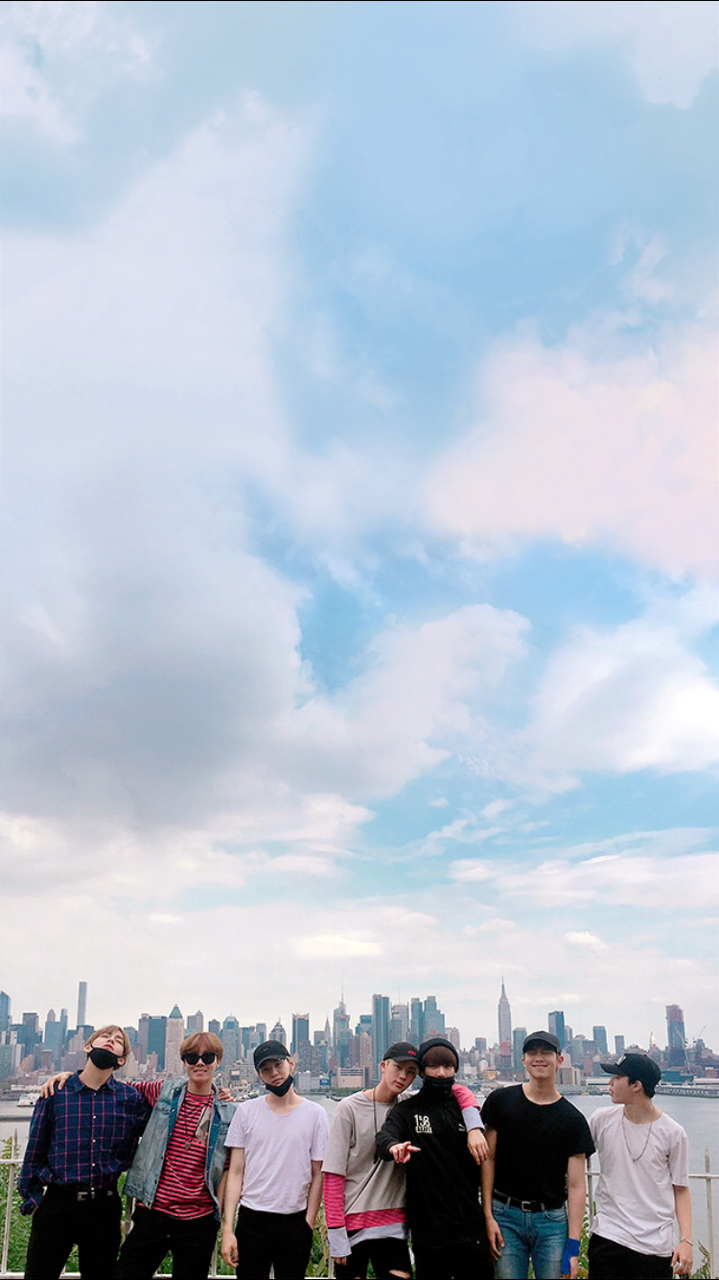 방탄 소년단 tumblr 바탕 화면,사람들,하늘,사진,군중,구름
