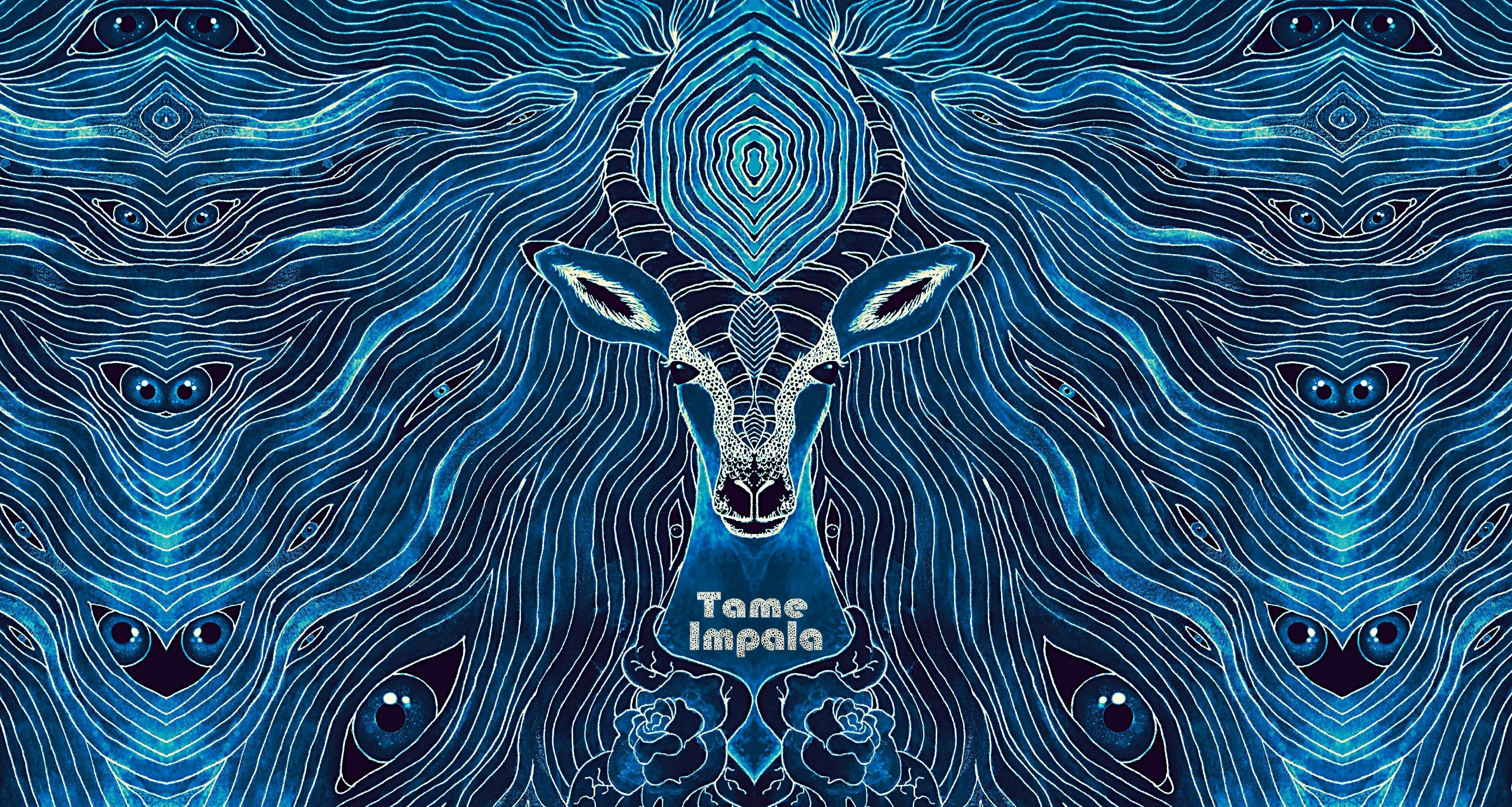 zahme impala tapete,blau,psychedelische kunst,muster,türkis,symmetrie