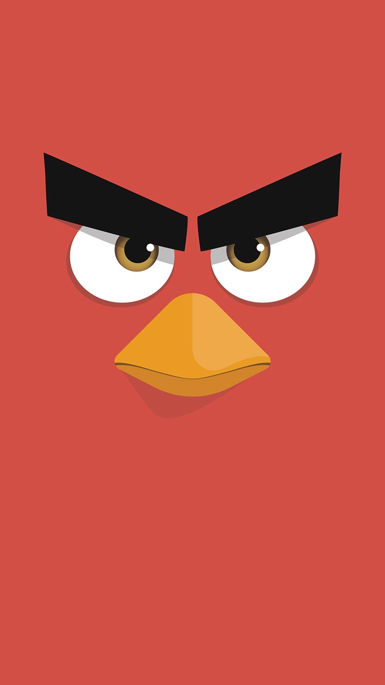 hd wallpapers for iphone 7 plus,angry birds,cartoon,red,illustration,clip art