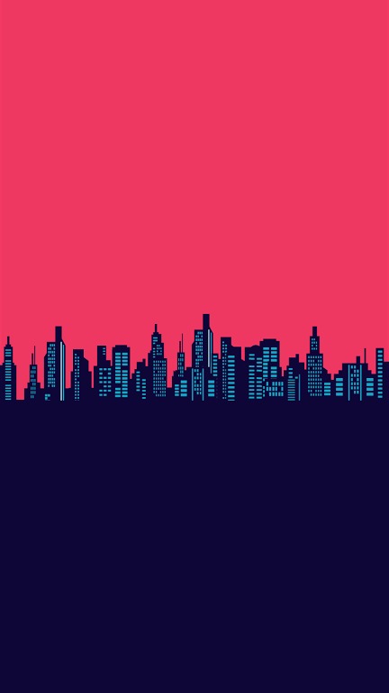 아이폰 7 플러스의 hd 월페이퍼,지평선,시티,도시 풍경,빨간,분홍