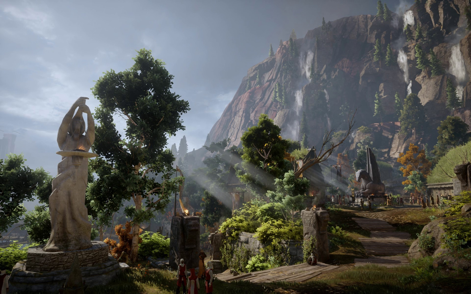 dragon age inquisition wallpaper,nature,natural landscape,vegetation,biome,rock