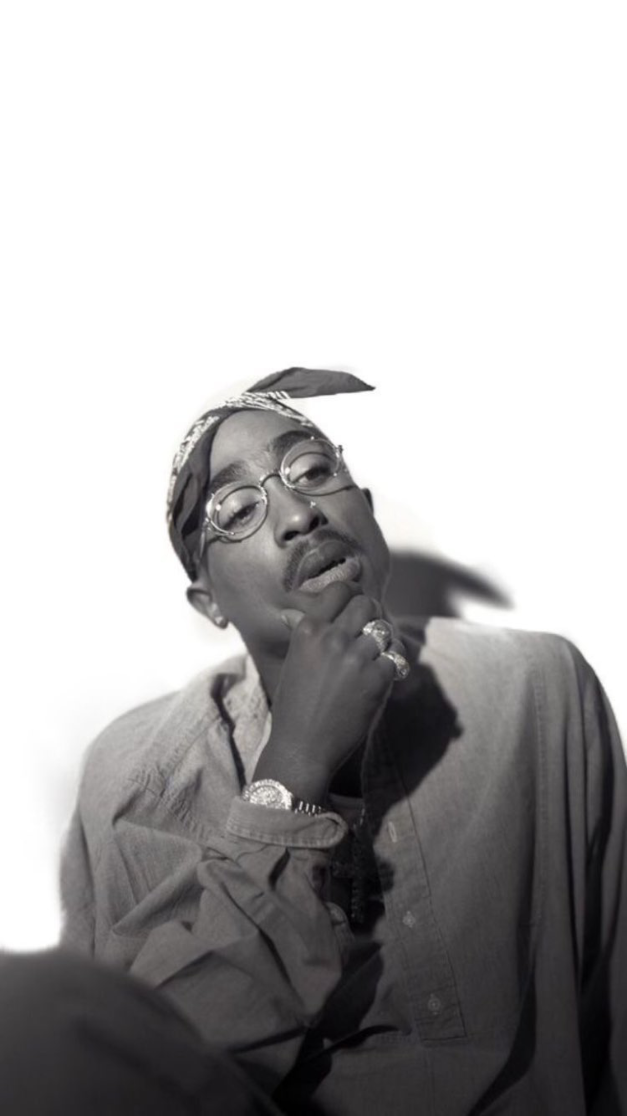 tupac wallpaper iphone,photograph,forehead,black and white,photography,glasses
