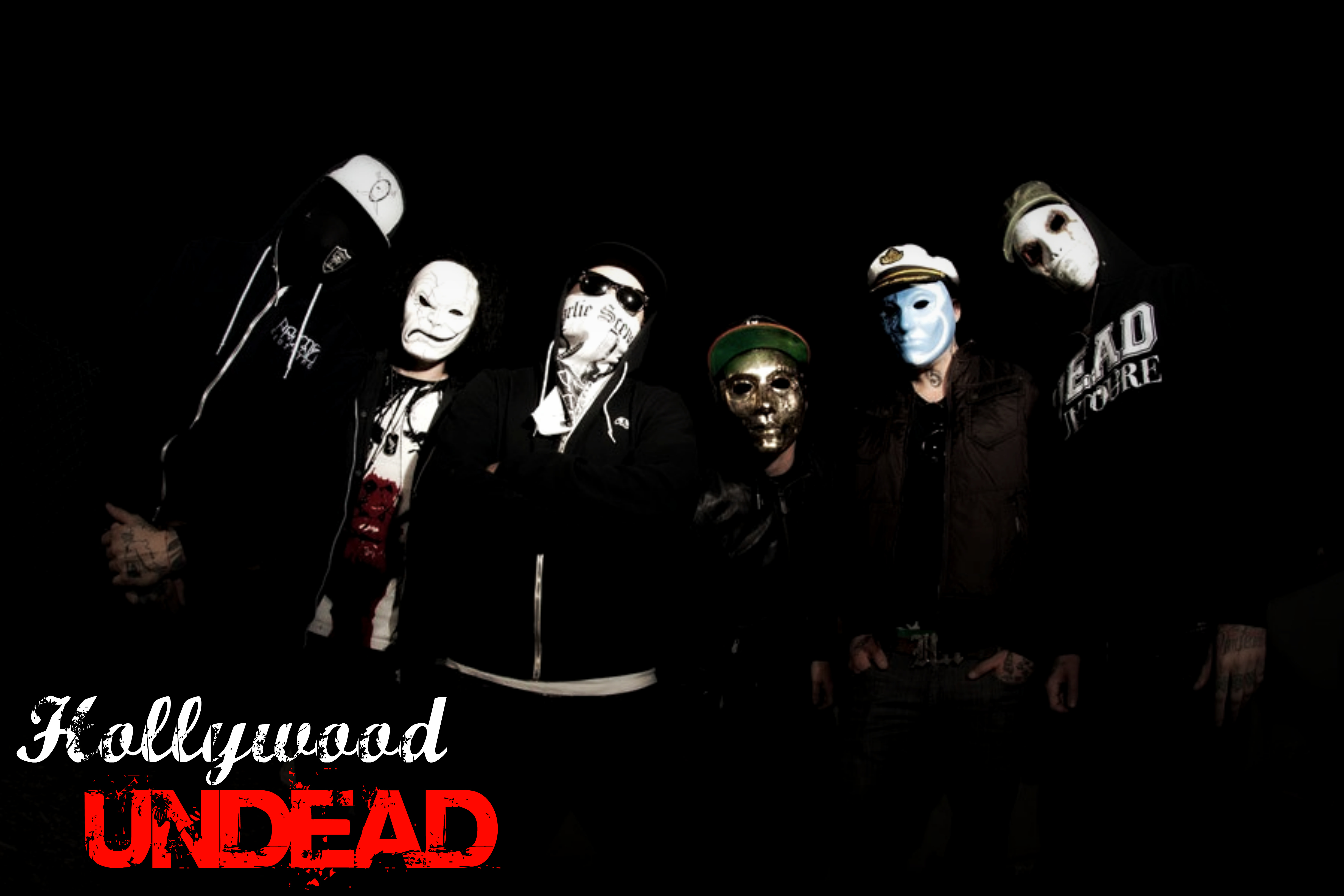 hollywood undead wallpaper,font,darkness,music,photography,fictional character