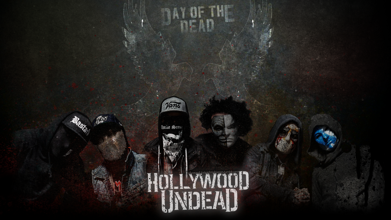 hollywood undead wallpaper,font,darkness,graphics,graphic design,fictional character