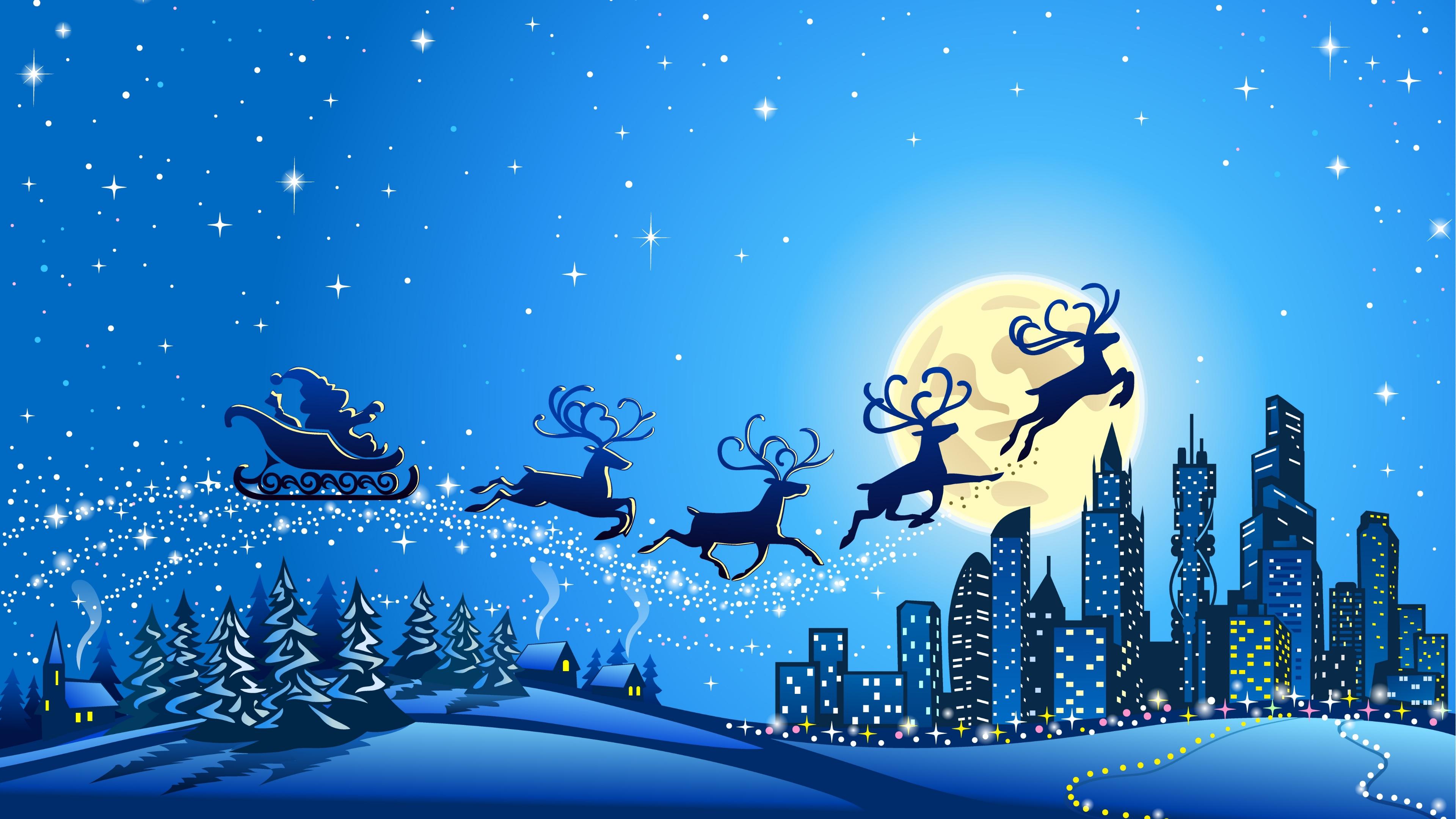 christmas wallpaper 2017,reindeer,deer,christmas eve,sky,animated cartoon