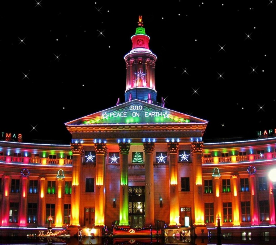 christmas wallpaper for android,landmark,architecture,building,lighting,night