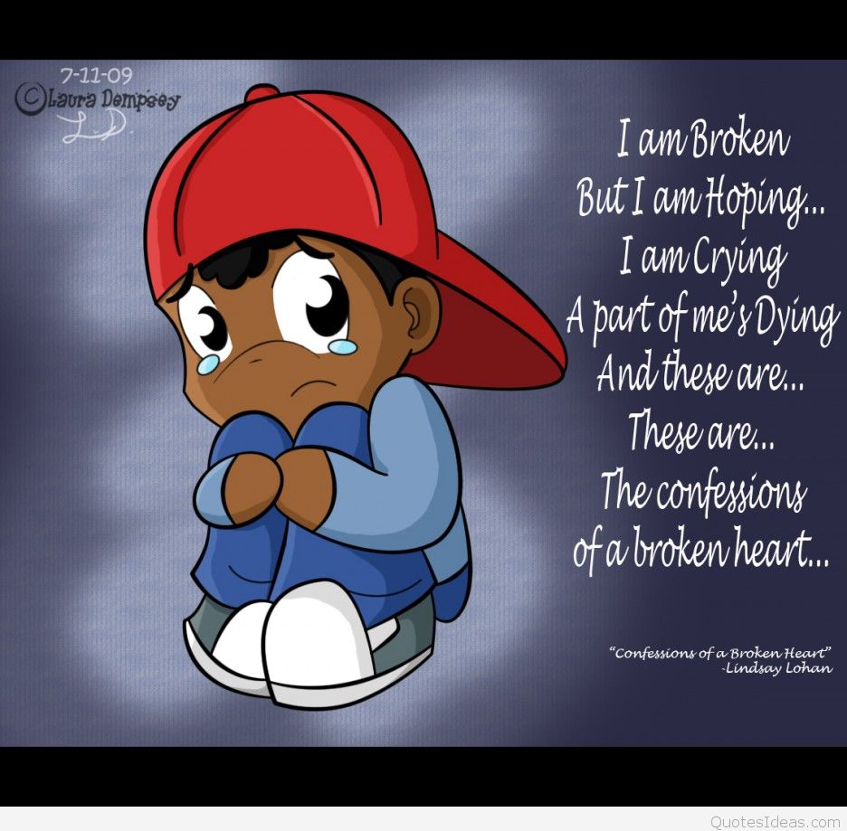 Fond D Ecran Triste Coeur Brise Dessin Anime Texte Dessin Anime Personnage Fictif Animation Wallpaperuse