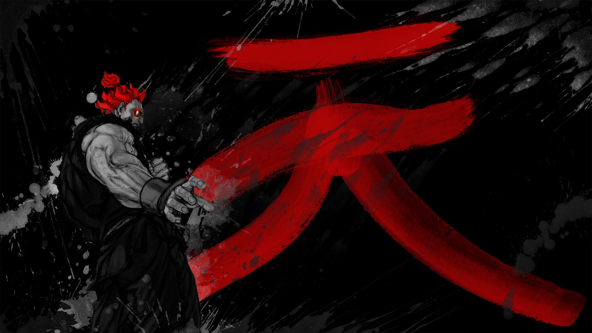 akuma wallpaper,red,black,graphic design,darkness,illustration