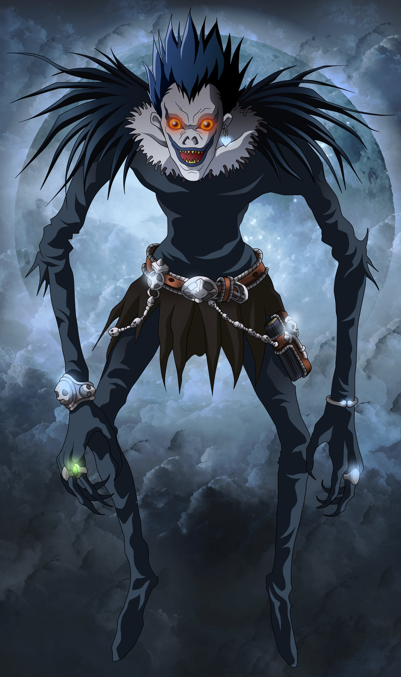 ryuk wallpaper,fictional character,demon,illustration,supernatural creature,cg artwork
