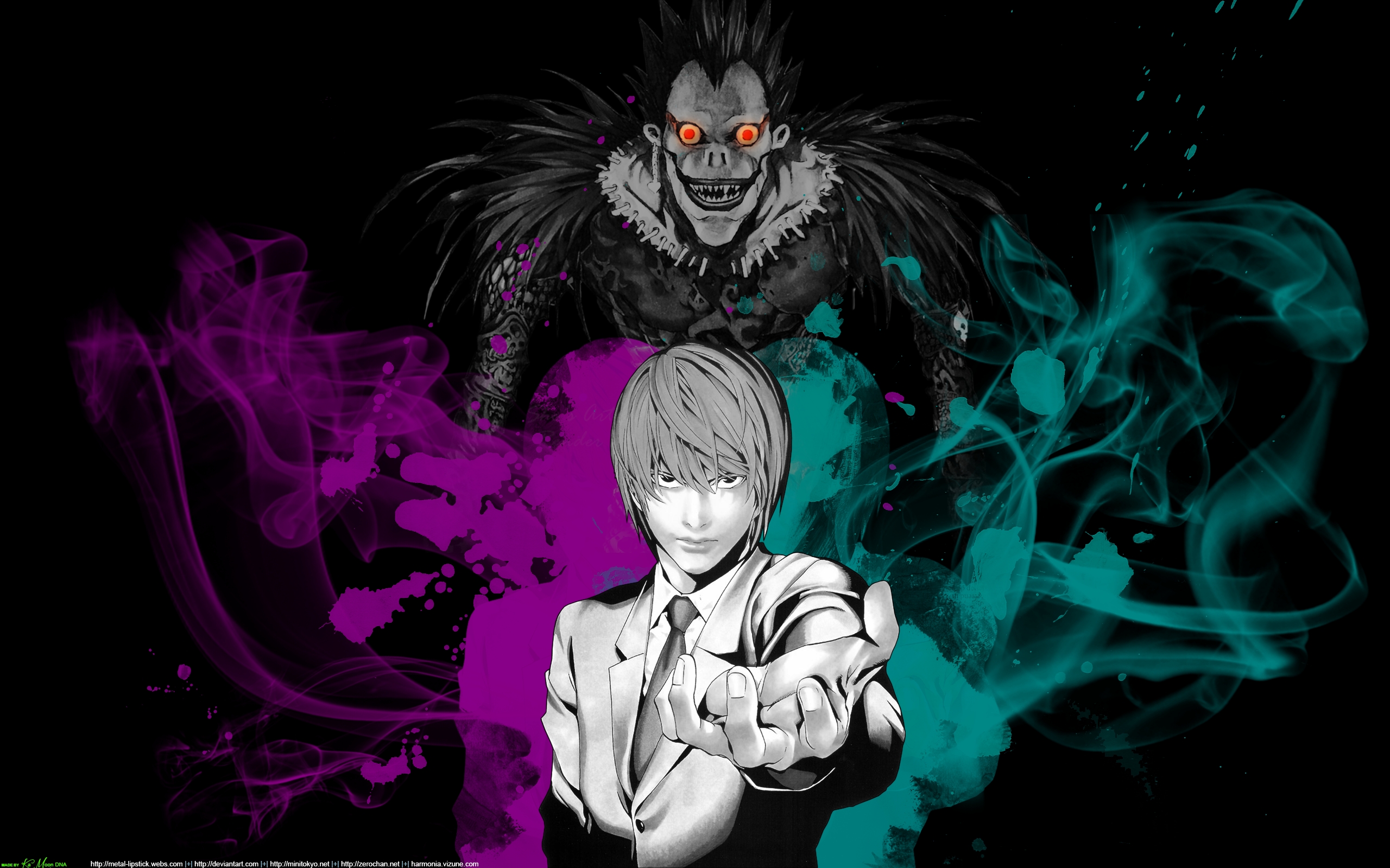 ryuk wallpaper,cartoon,illustration,fictional character,graphic design,anime