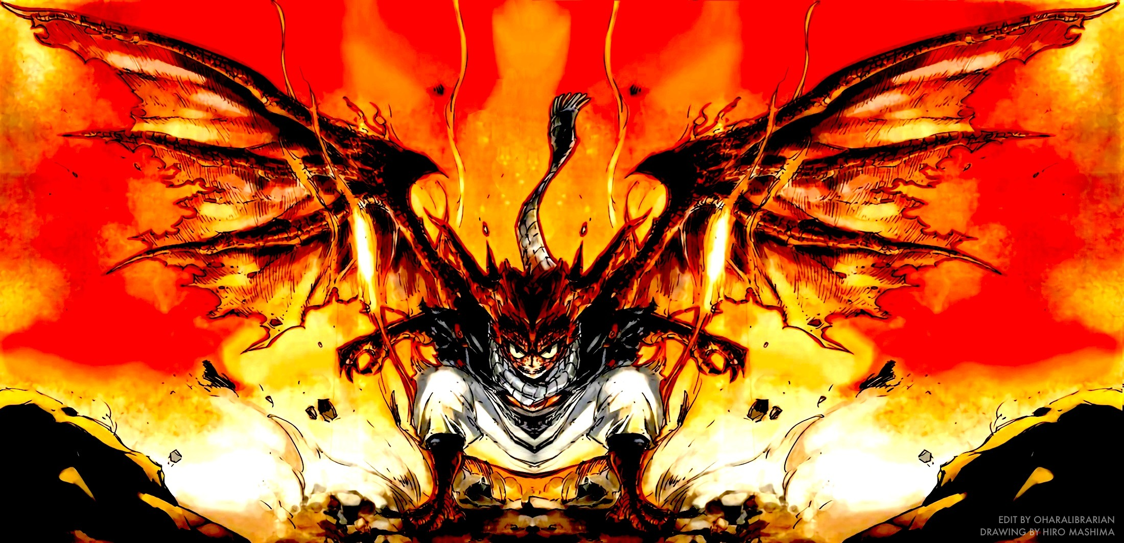 natsu wallpaper,fictional character,demon,cg artwork,dragon,fiction