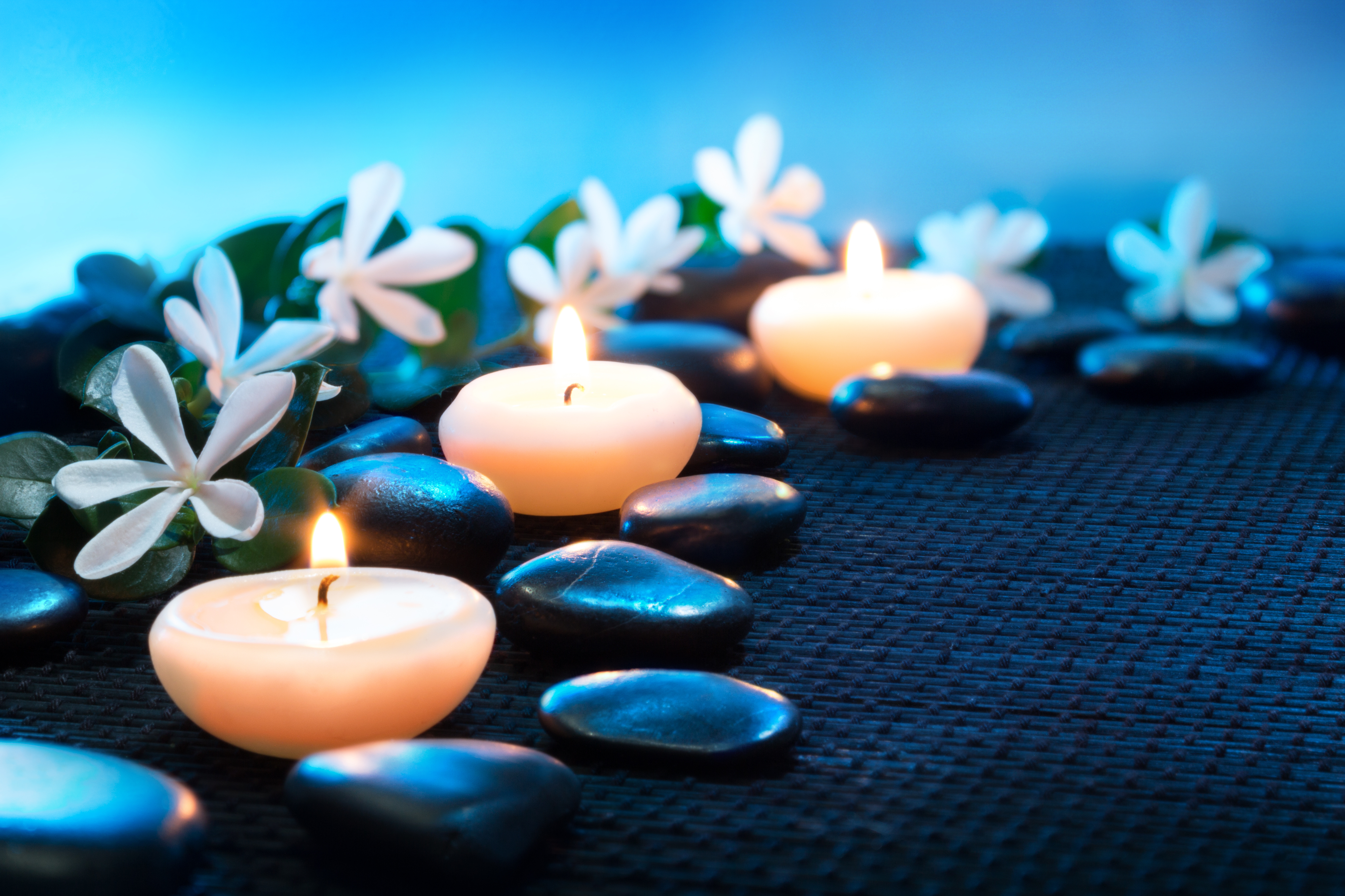 spa wallpaper,blue,lighting,candle,sky,interior design