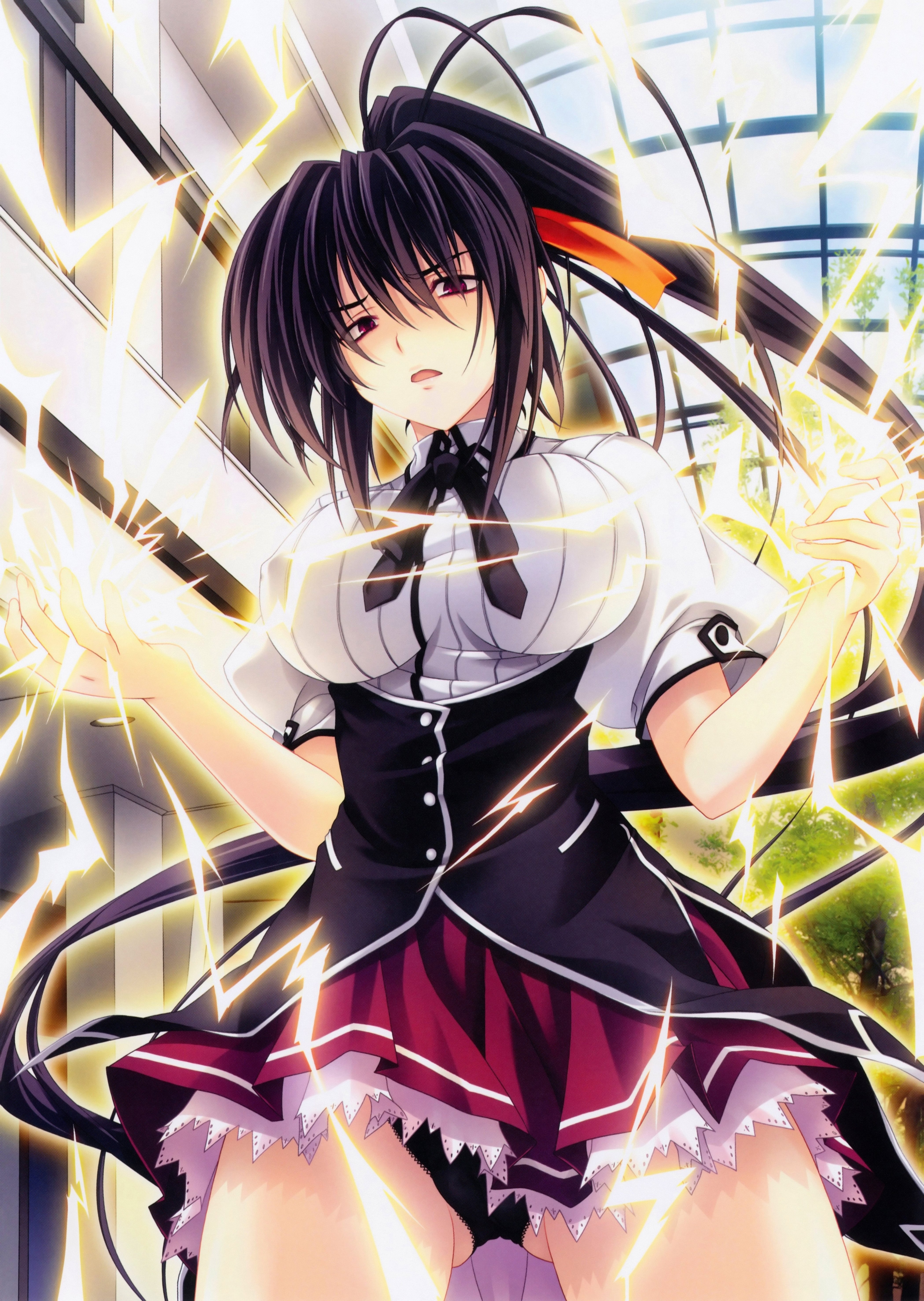 highschool dxd wallpaper,cartoon,anime,cg artwork,black hair,long hair