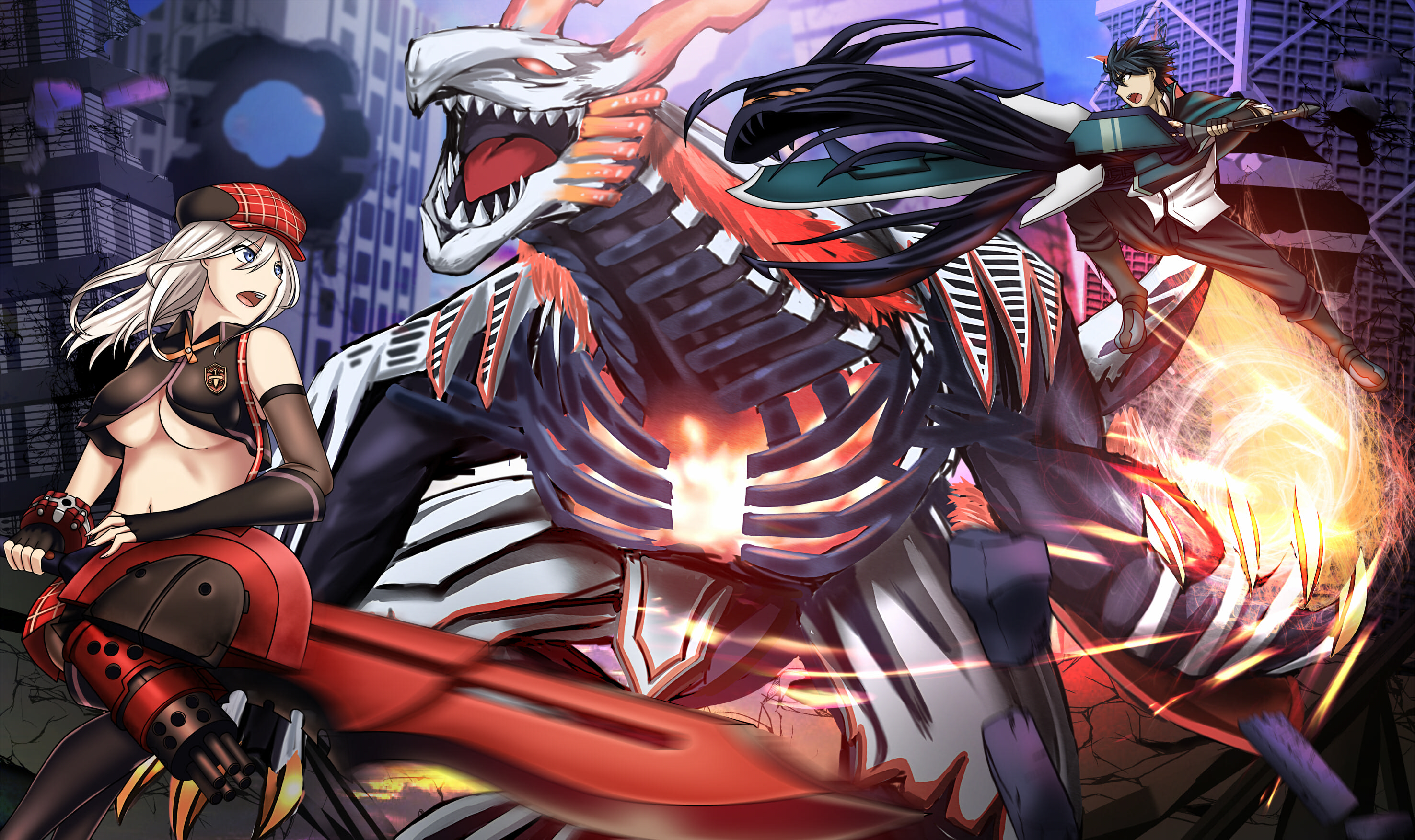 god eater wallpaper,cg artwork,cartoon,anime,black hair,fictional character