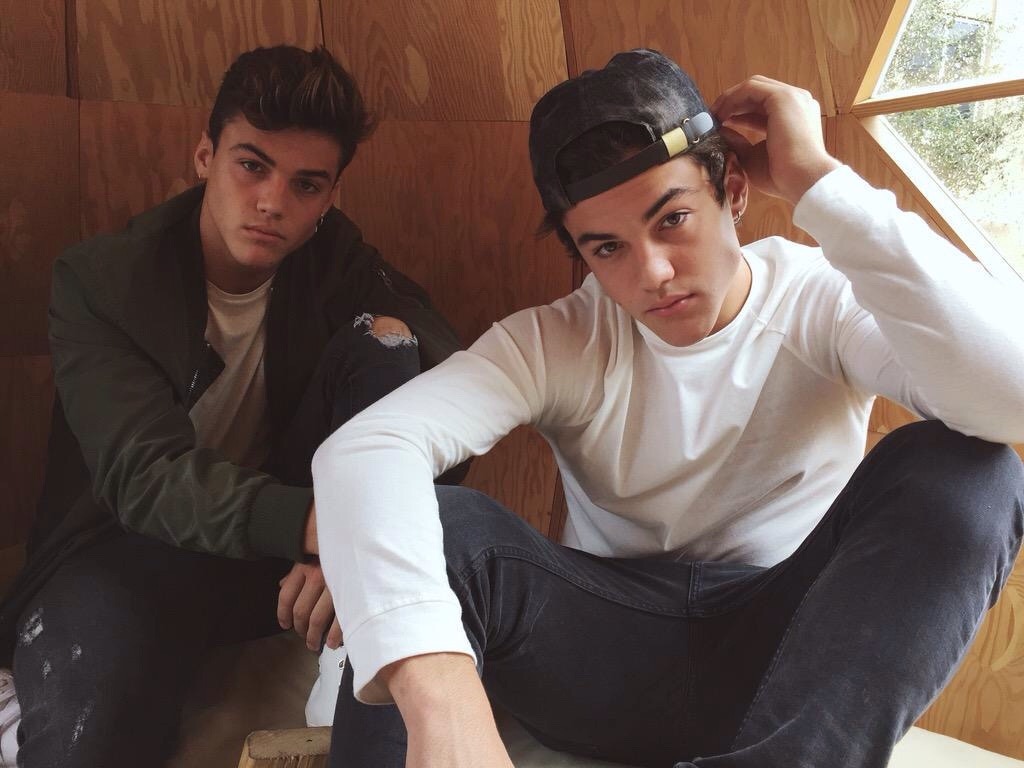 dolan twins wallpaper,sitting,cool,headgear,leg,muscle