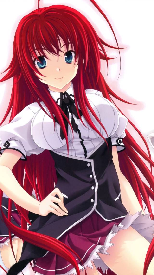 rias gremory wallpaper,anime,cartoon,long hair,red hair,brown hair