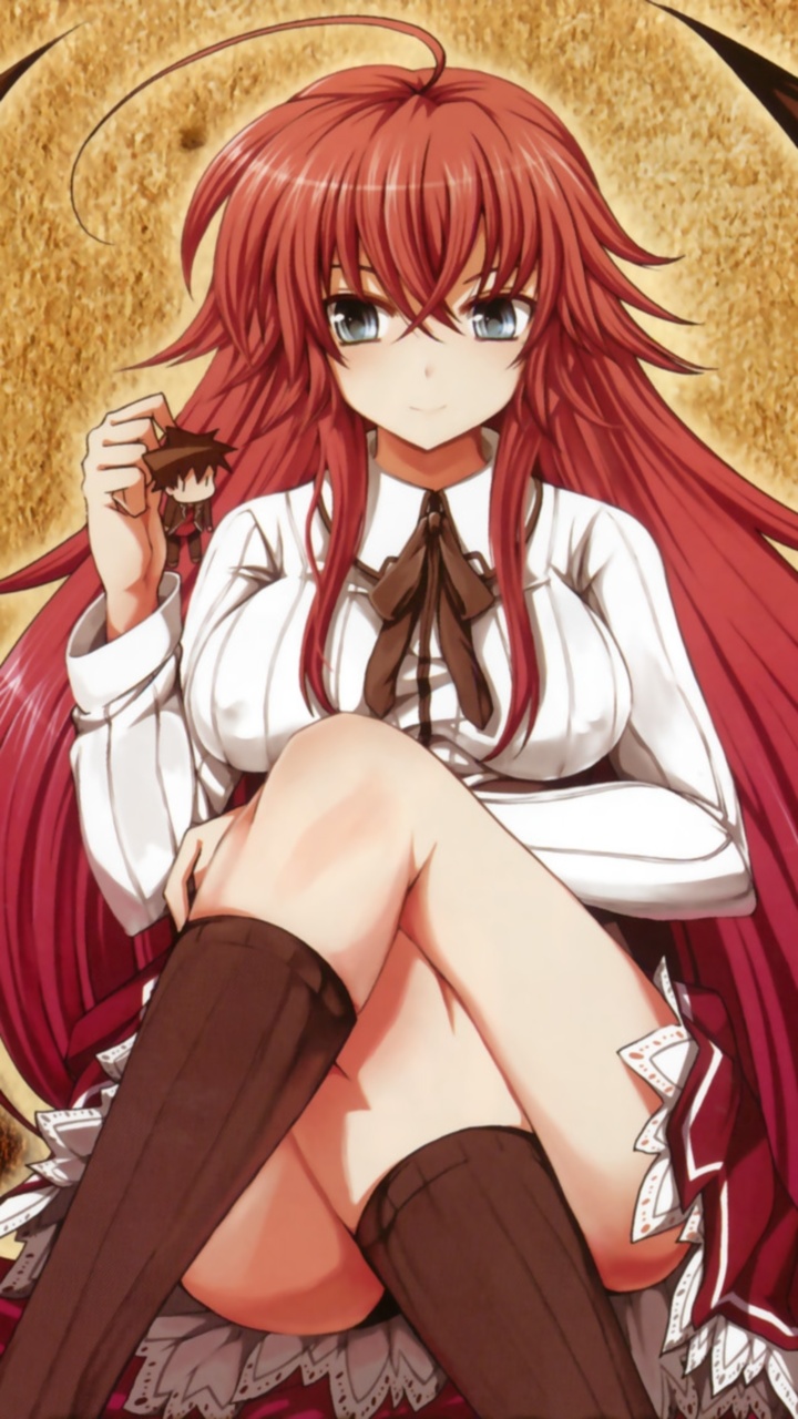 papel pintado rias gremory,dibujos animados,anime,cg artwork,boca,pelo castaño